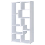 Theo 71-inch 6-shelf Bookshelf White | White | 800136