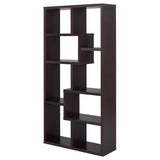 Theo 71-inch 6-shelf Bookshelf Cappuccino | Brown | Cappuccino | 800264