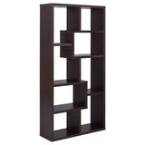 Theo 71-inch 6-shelf Bookshelf Cappuccino | Brown | Cappuccino | 800264