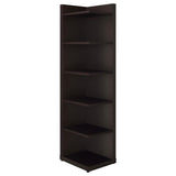 Alder 71-inch 6-shelf Corner Bookcase Cappuccino | Brown | Cappuccino | 800270