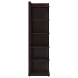 Alder 71-inch 6-shelf Corner Bookcase Cappuccino | Brown | Cappuccino | 800270