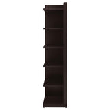 Alder 71-inch 6-shelf Corner Bookcase Cappuccino | Brown | Cappuccino | 800270