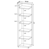 Alder 71-inch 6-shelf Corner Bookcase Cappuccino | Brown | Cappuccino | 800270