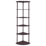 Bonwick 72-inch 5-shelf Corner Bookshelf Cappuccino | Brown | Cappuccino | 800279