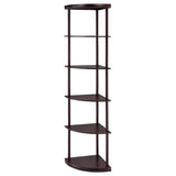 Bonwick 72-inch 5-shelf Corner Bookshelf Cappuccino | Brown | Cappuccino | 800279