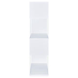 Emelle 63-inch 4-shelf Glass Panel Bookshelf White | White | 800300