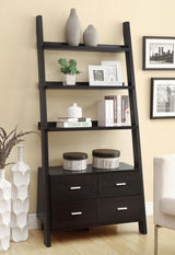 Colella 72-inch 5-shelf Storage Ladder Bookshelf Cappuccino | Brown | Cappuccino | 800319