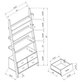 Colella 72-inch 5-shelf Storage Ladder Bookshelf Cappuccino | Brown | Cappuccino | 800319