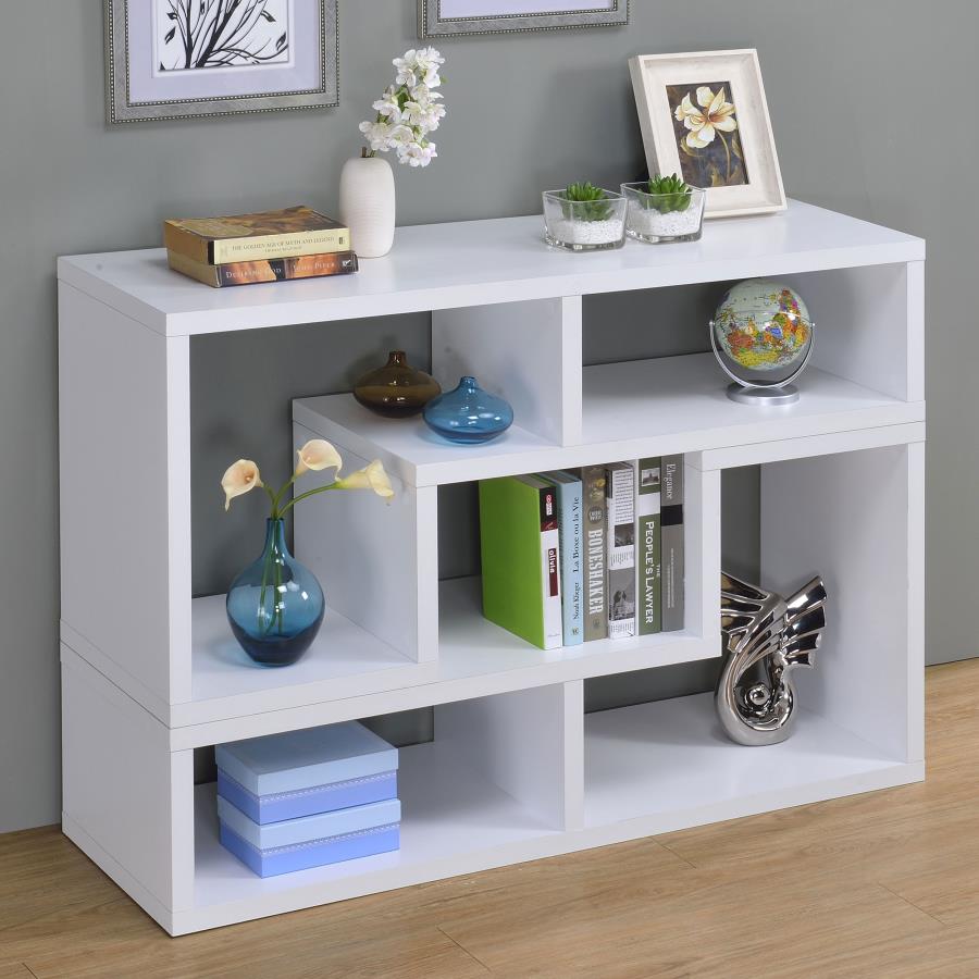 Velma Multipurpose TV Stand and Bookshelf White | White | 800330