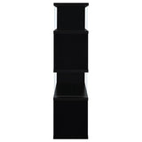 Emelle 63-inch 4-shelf Glass Panel Bookshelf Black | King | Black | 800340