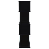 Emelle 63-inch 4-shelf Glass Panel Bookshelf Black | King | Black | 800340