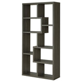 Theo 71-inch 6-shelf Bookshelf Weathered Grey | Grey | Weathered Grey | 800510