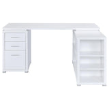 Yvette 60-inch 3-drawer L-Shape Computer Desk White | Full | White | 800516