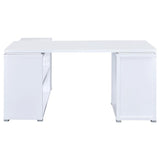 Yvette 60-inch 3-drawer L-Shape Computer Desk White | Full | White | 800516