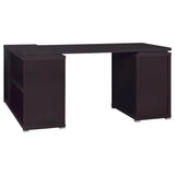 Yvette 60-inch 3-drawer L-Shape Computer Desk Cappuccino | Full | Brown | Cappuccino | 800517