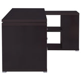 Yvette 60-inch 3-drawer L-Shape Computer Desk Cappuccino | Full | Brown | Cappuccino | 800517