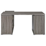 Yvette 60-inch 3-drawer L-Shape Computer Desk Weathered Grey | Full | Grey | Weathered Grey | 800518