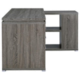 Yvette 60-inch 3-drawer L-Shape Computer Desk Weathered Grey | Full | Grey | Weathered Grey | 800518