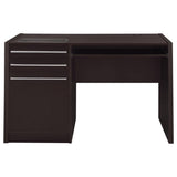 Halston 47-inch 2-drawer Office Desk with Cabinet Cappuccino | Brown | Cappuccino | 800702