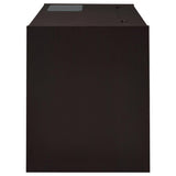 Halston 47-inch 2-drawer Office Desk with Cabinet Cappuccino | Brown | Cappuccino | 800702