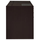 Halston 47-inch 2-drawer Office Desk with Cabinet Cappuccino | Brown | Cappuccino | 800702