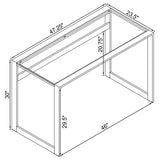 Hartford 47-inch Glass Top Writing Desk Chrome | Clear | 800746