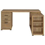 Yvette 60-inch 3-drawer L-Shape Computer Desk Mango | Full | Brown | Mango | 800786