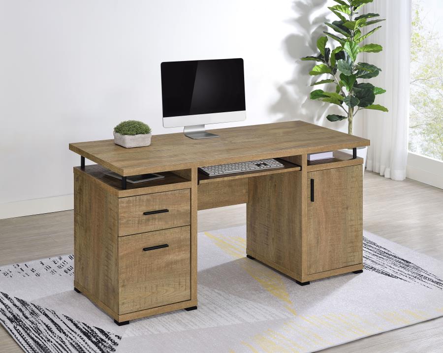 Tracy 55-inch 2-drawer Office Computer Desk Mango | Brown | Mango | 800788