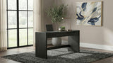 Leandro 2-drawer Home Office Writing Desk Burnished Black | Black | Burnished Black | 800790