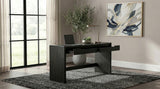Leandro 2-drawer Home Office Writing Desk Burnished Black | Black | Burnished Black | 800790