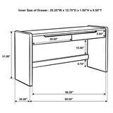 Leandro 2-drawer Home Office Writing Desk Burnished Black | Black | Burnished Black | 800790