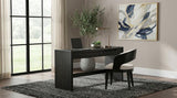 Leandro 2-drawer Home Office Writing Desk Burnished Black | Black | Burnished Black | 800790