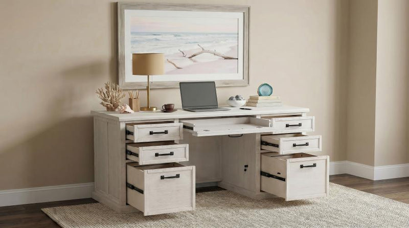 Altidore 68-inch 7-drawer Executive Home Office Desk Distressed Brown