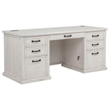 Altidore 68-inch 7-drawer Executive Home Office Desk Distressed White | Full | White | Distressed White | 800796