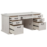 Altidore 68-inch 7-drawer Executive Home Office Desk Distressed White | Full | White | Distressed White | 800796