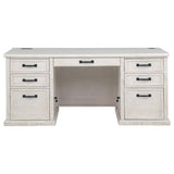 Altidore 68-inch 7-drawer Executive Home Office Desk Distressed White | Full | White | Distressed White | 800796
