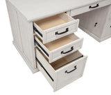 Altidore 68-inch 7-drawer Executive Home Office Desk Distressed White | Full | White | Distressed White | 800796