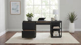 Harkes 75-inch 3-drawer Computer Desk with Adjustable Shelf Coffee Bean | Black | Coffee Bean | 800798