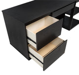 Harkes 75-inch 3-drawer Computer Desk with Adjustable Shelf Coffee Bean | Black | Coffee Bean | 800798