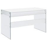 Dobrev 48-inch 2-drawer Writing Desk White High Gloss | King | White | White High Gloss | 800829