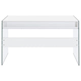 Dobrev 48-inch 2-drawer Writing Desk White High Gloss | King | White | White High Gloss | 800829