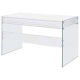 Dobrev 48-inch 2-drawer Writing Desk White High Gloss | King | White | White High Gloss | 800829