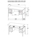 Graham 54-inch 4-drawer Double Pedestal Lift Top Computer Desk Black | Black | 800866