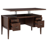 Graham 54-inch 4-drawer Double Pedestal Lift Top Computer Desk Chocolate | Brown | Walnut Brown | 800867