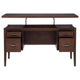 Graham 54-inch 4-drawer Double Pedestal Lift Top Computer Desk Chocolate | Brown | Walnut Brown | 800867