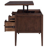 Graham 54-inch 4-drawer Double Pedestal Lift Top Computer Desk Chocolate | Brown | Walnut Brown | 800867
