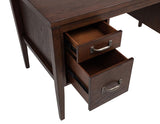 Graham 54-inch 4-drawer Double Pedestal Lift Top Computer Desk Chocolate | Brown | Walnut Brown | 800867