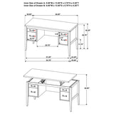 Graham 54-inch 4-drawer Double Pedestal Lift Top Computer Desk Chocolate | Brown | Walnut Brown | 800867