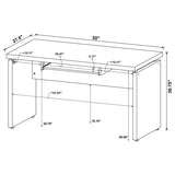 Skylar L-Shape Desk with Mobile File Cabinet Cappuccino