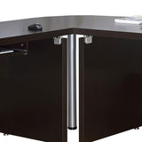 Skylar 83-inch L-Shaped Office Computer Desk Cappuccino | King | Brown | Cappuccino | 800891L
